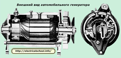 Внешний вид автомобильного генератора